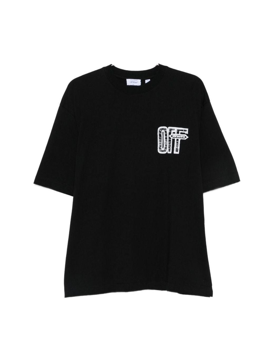 Off-White c/o Virgil Abloh Black Motion Arrow Skate Cotton T Shirt