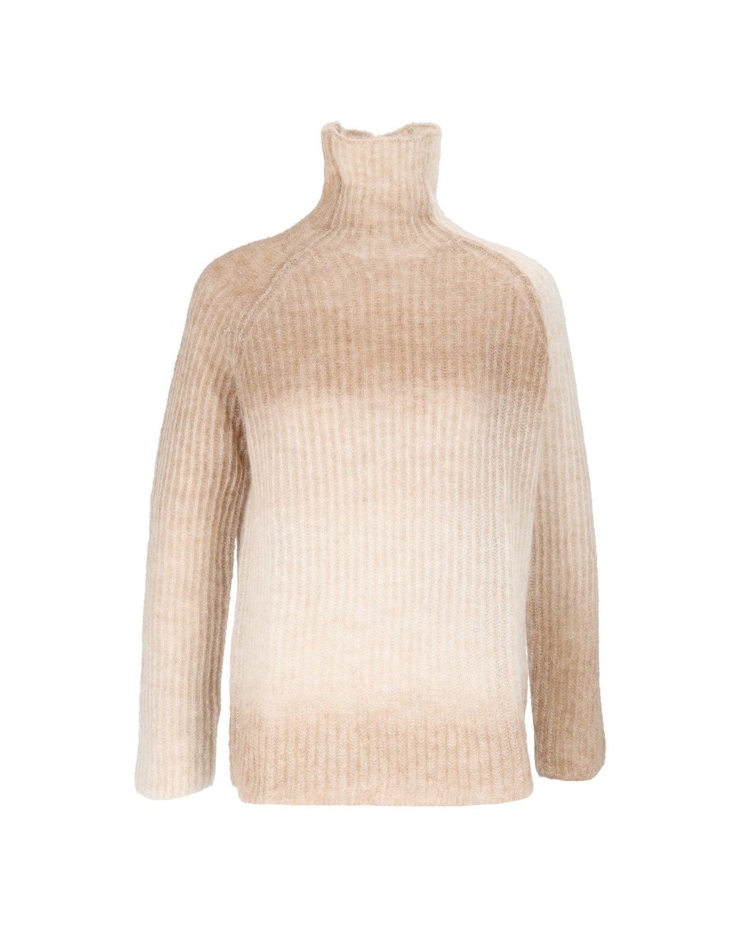 Kangra Cashmere White English Rib Turtlenec