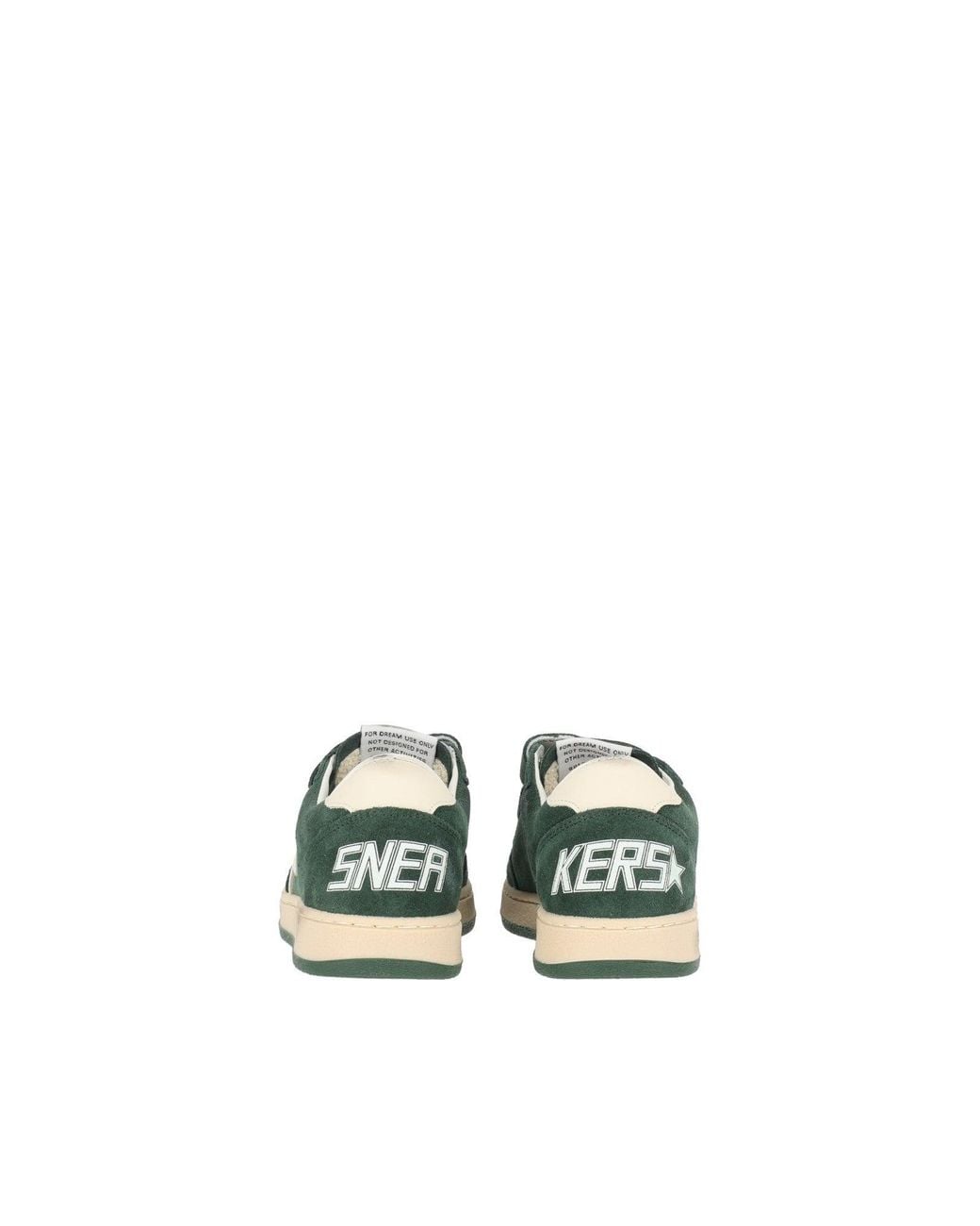 Golden Goose Deluxe Brand Green Sneakers Ball Star Strap Suede Upper Vamp Tongue And Spur Leather Star And Heel Dark/Cream
