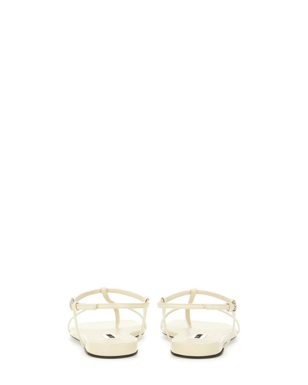 Jil Sander White Solid Sandals