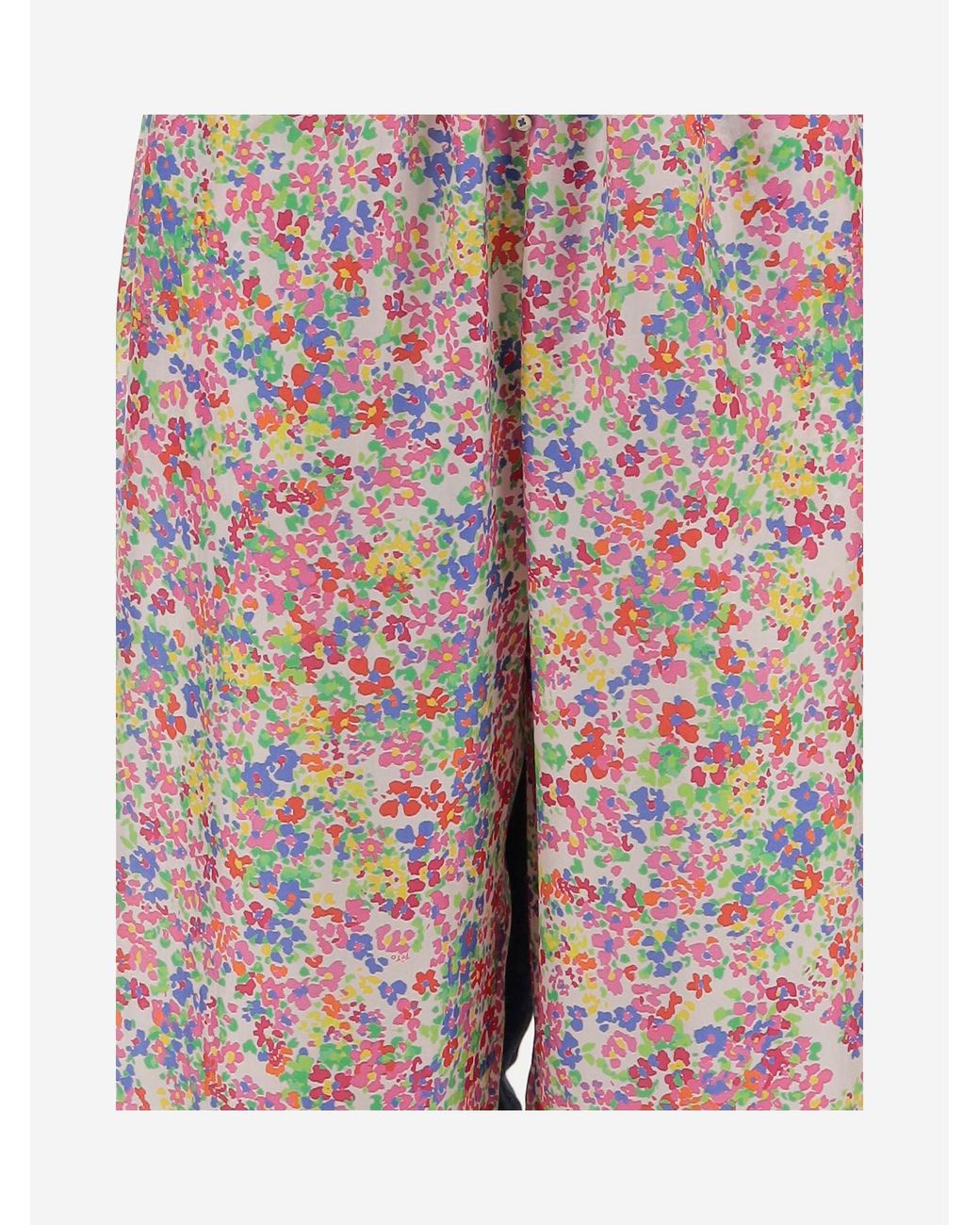 Péro Red Seidenhose mit Blumenmuster