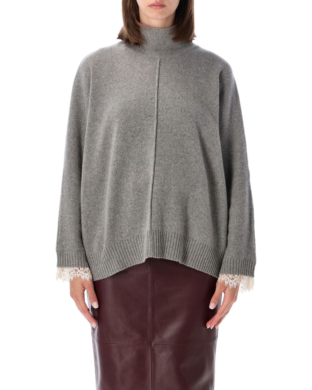 Alberta Ferretti Gray Alberta Ferretti Cashmere Sweater