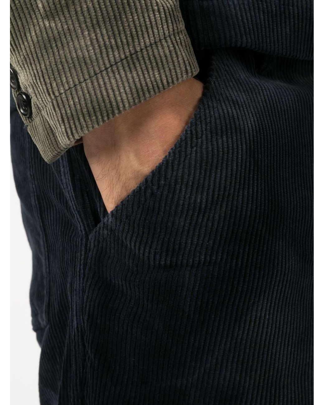 Comme des Garçons Blue Cotton Trousers for men