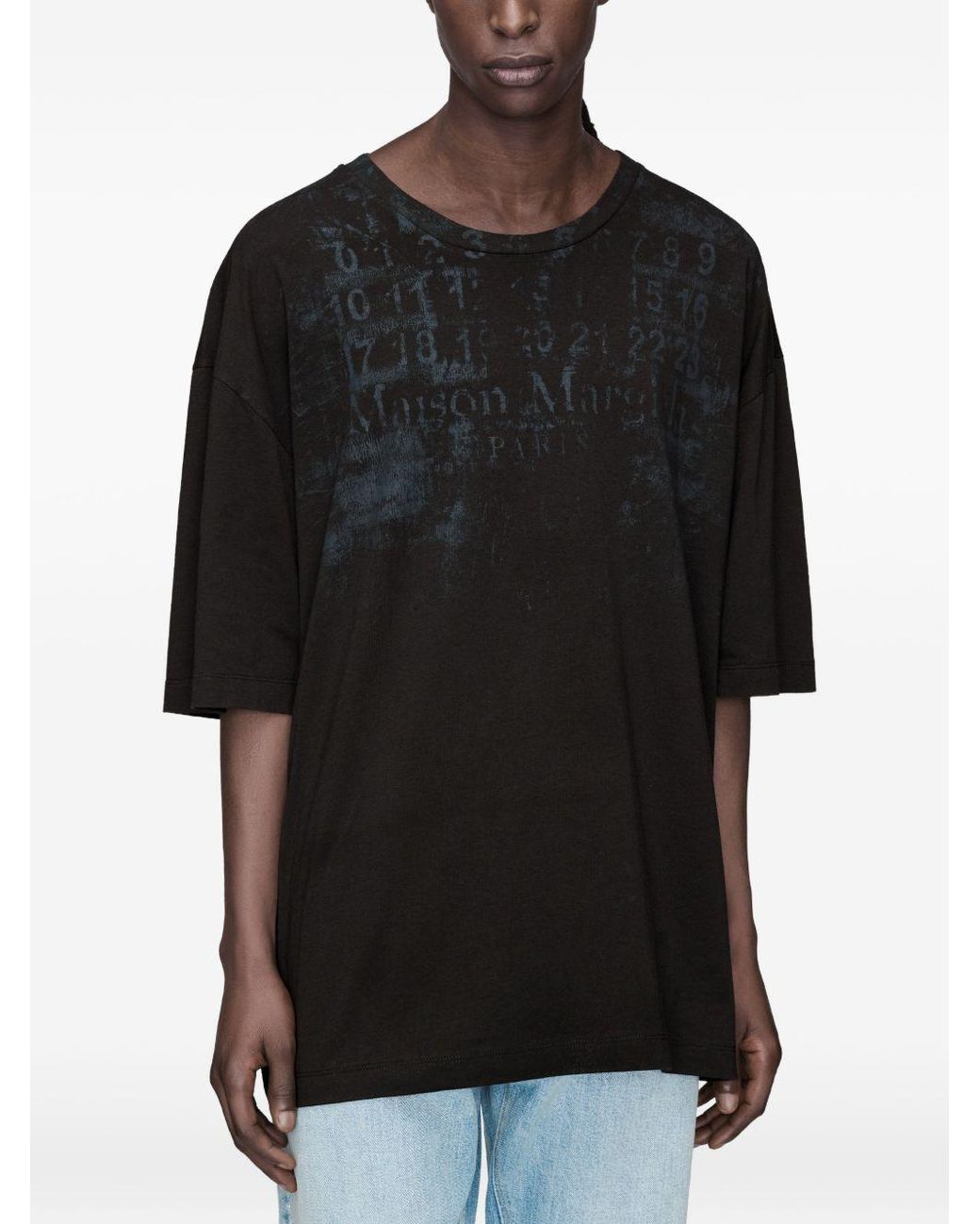 Maison Margiela Black Oversized Cotton T Shirt