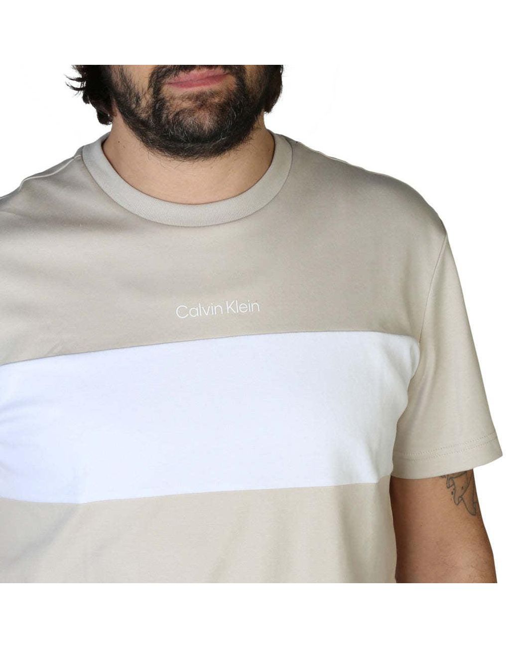 Calvin Klein Cotton T-shirts in Brown for Men - Save 21% | Lyst