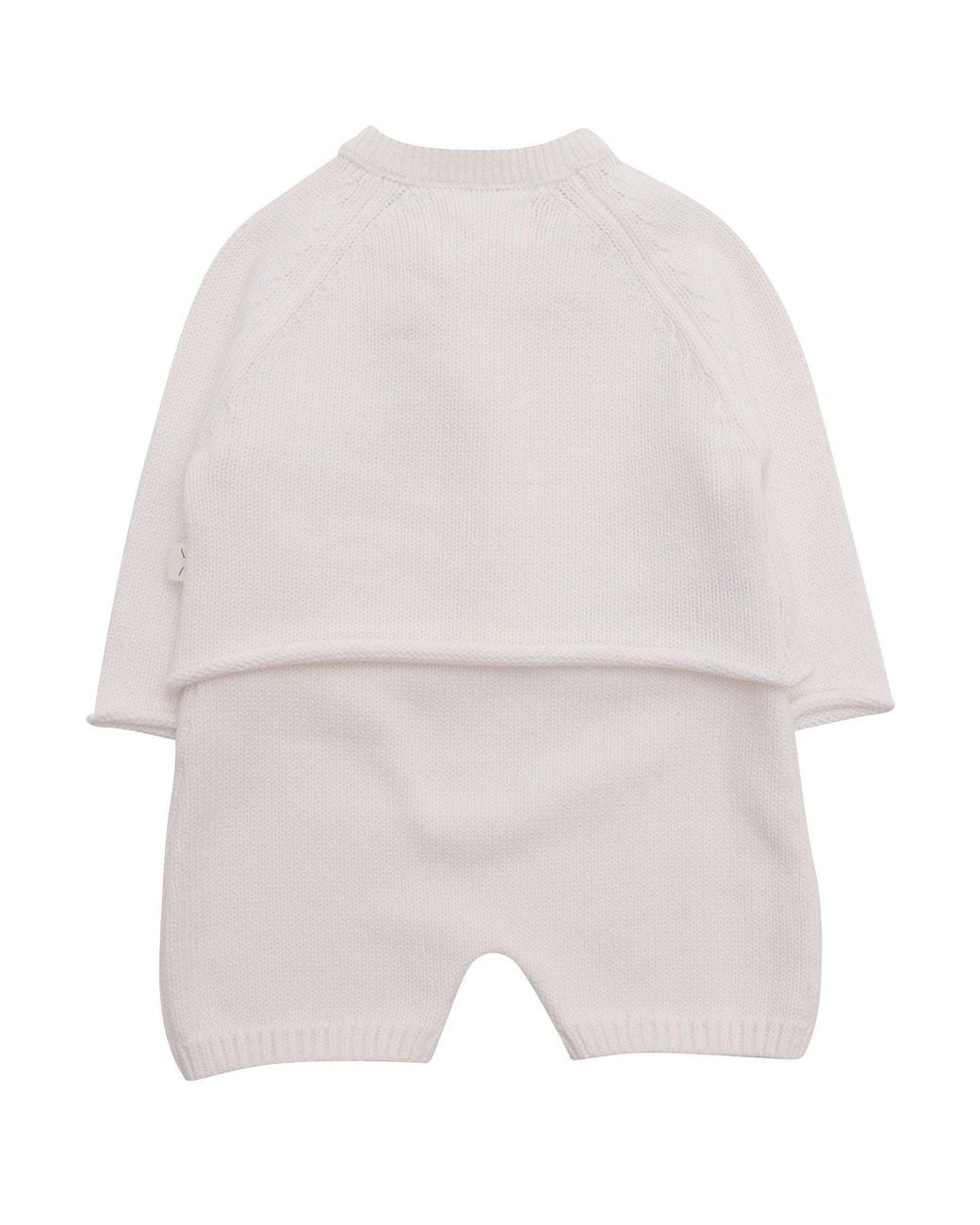 Teddy & Minou White Completo Tricot+Body