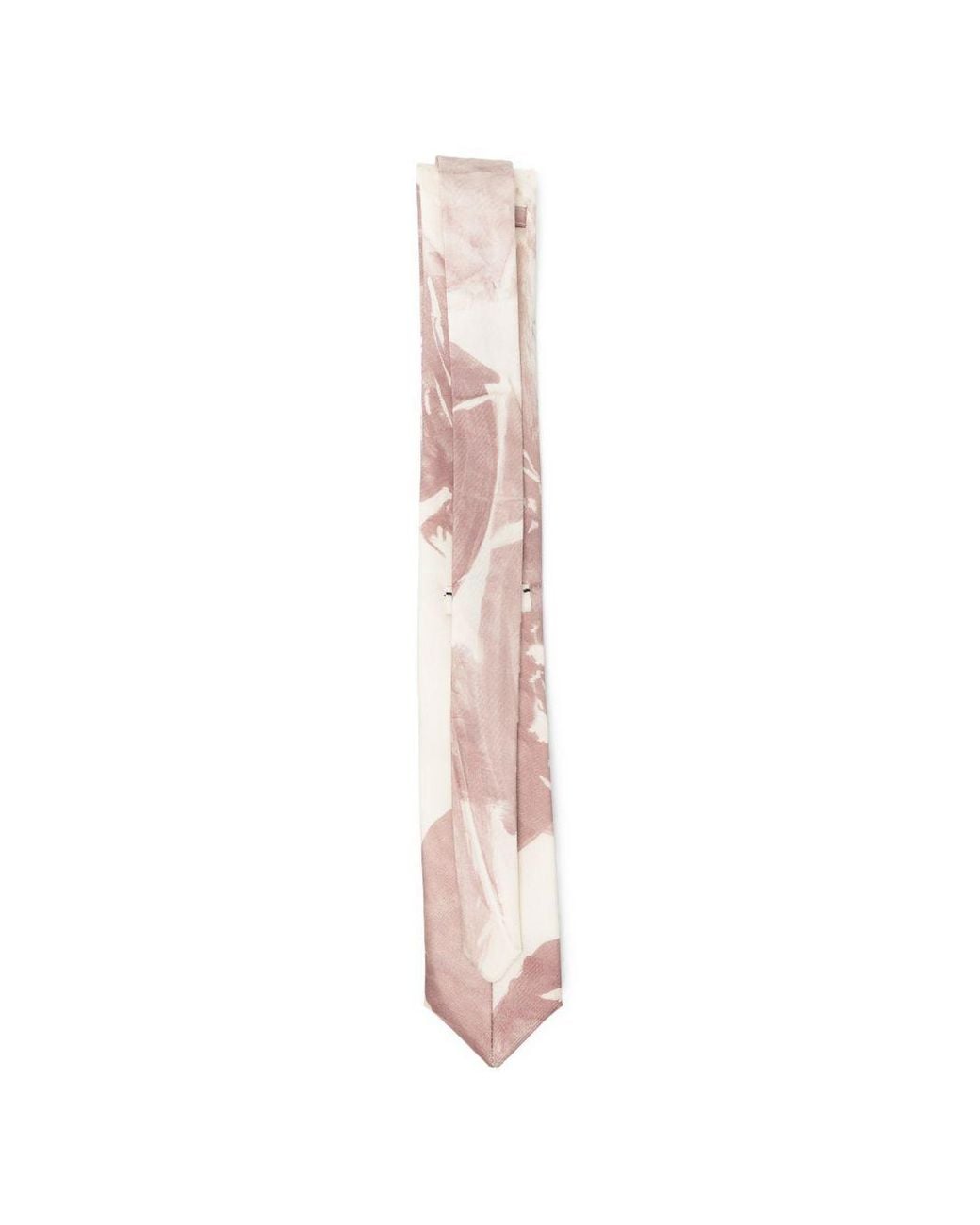Alysi White Printed Silk Tie