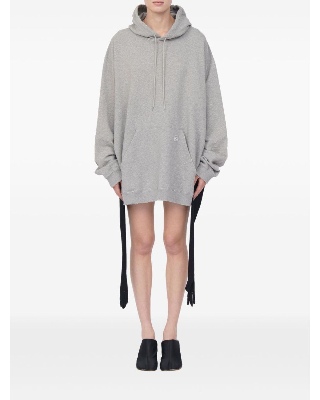 MM6 by Maison Margiela Gray Cotton Sweatdress