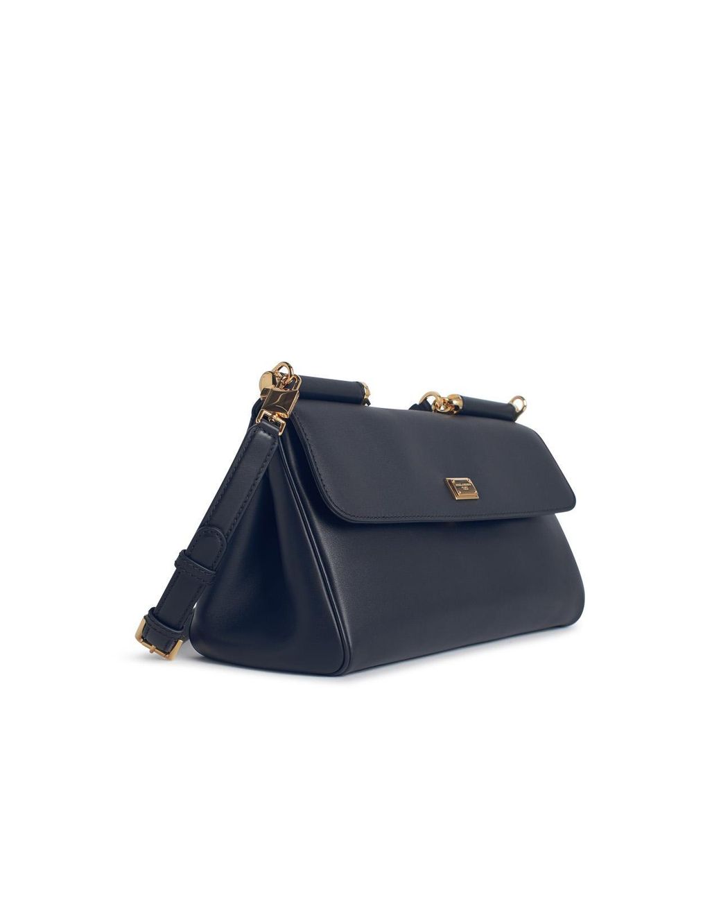 Dolce & Gabbana Blue 'My Sicily' Plongã Calf Leather Handbag