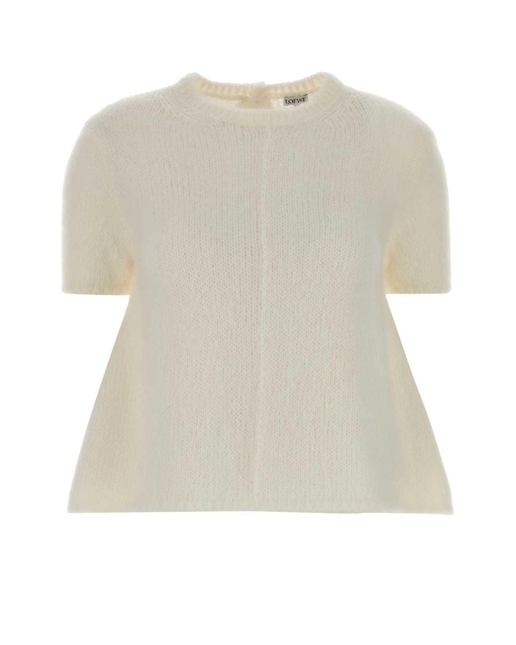 Loewe Natural Ivory Stretch Mohair Blend Sweater