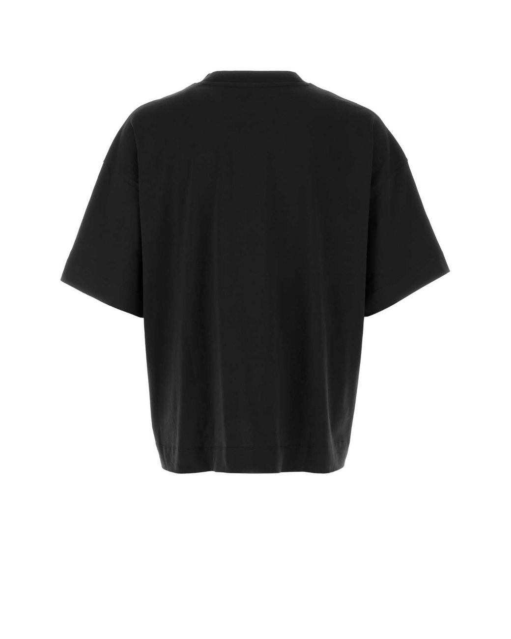Dries Van Noten Black Cotton Heno Oversize T-Shirt for men