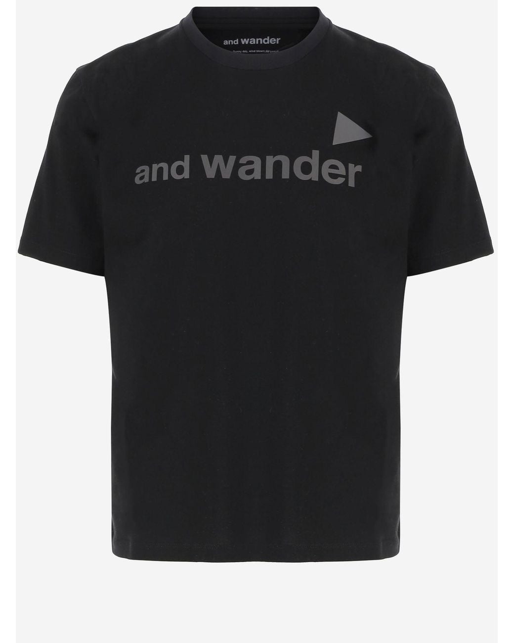 And Wander Black T-Shirt Cotton for men