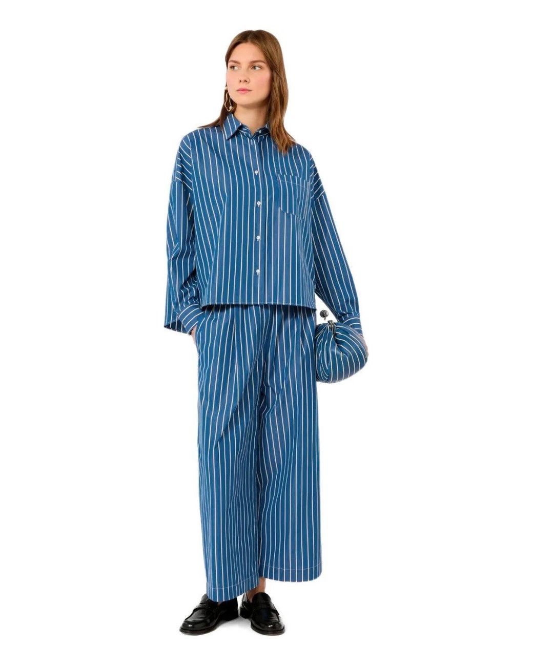 Weekend by Maxmara Blue Onore Striped Shirt