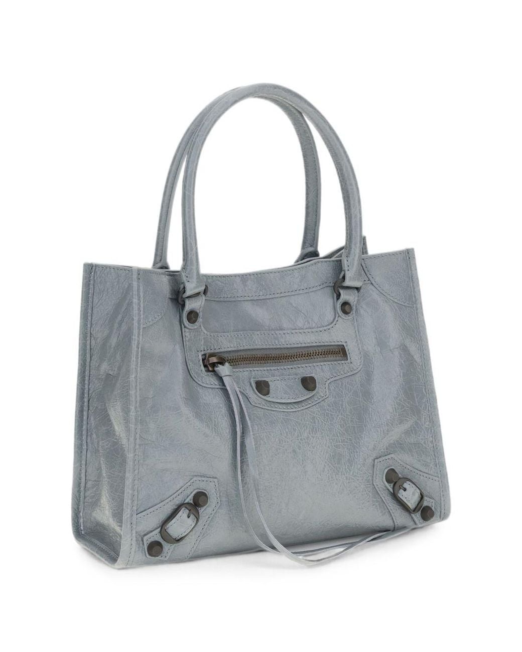 Balenciaga Gray Le City Mini Leather Tote