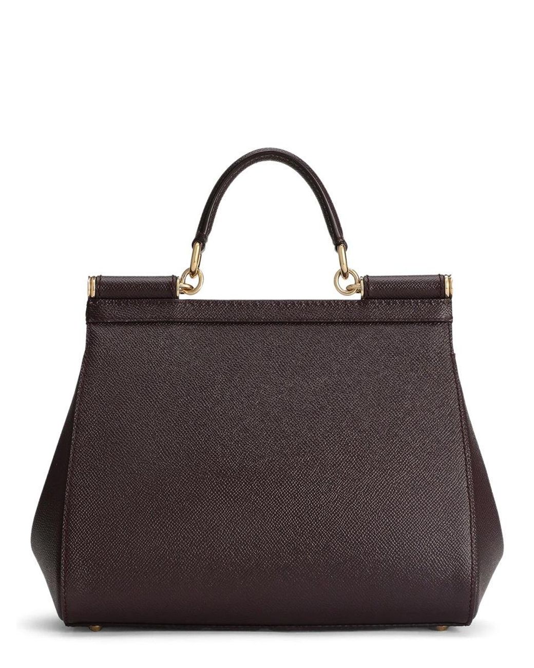 Dolce & Gabbana Black Dolce & Gabbana Large Winecolored Sicily Hand Bag