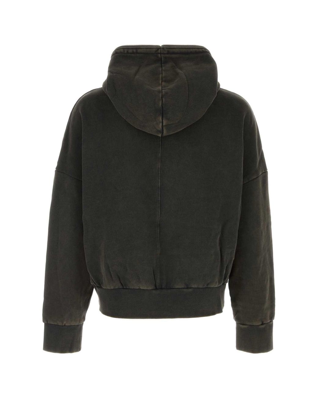 Entire studios Black Oversize Slate Cotton Sweatshirt For