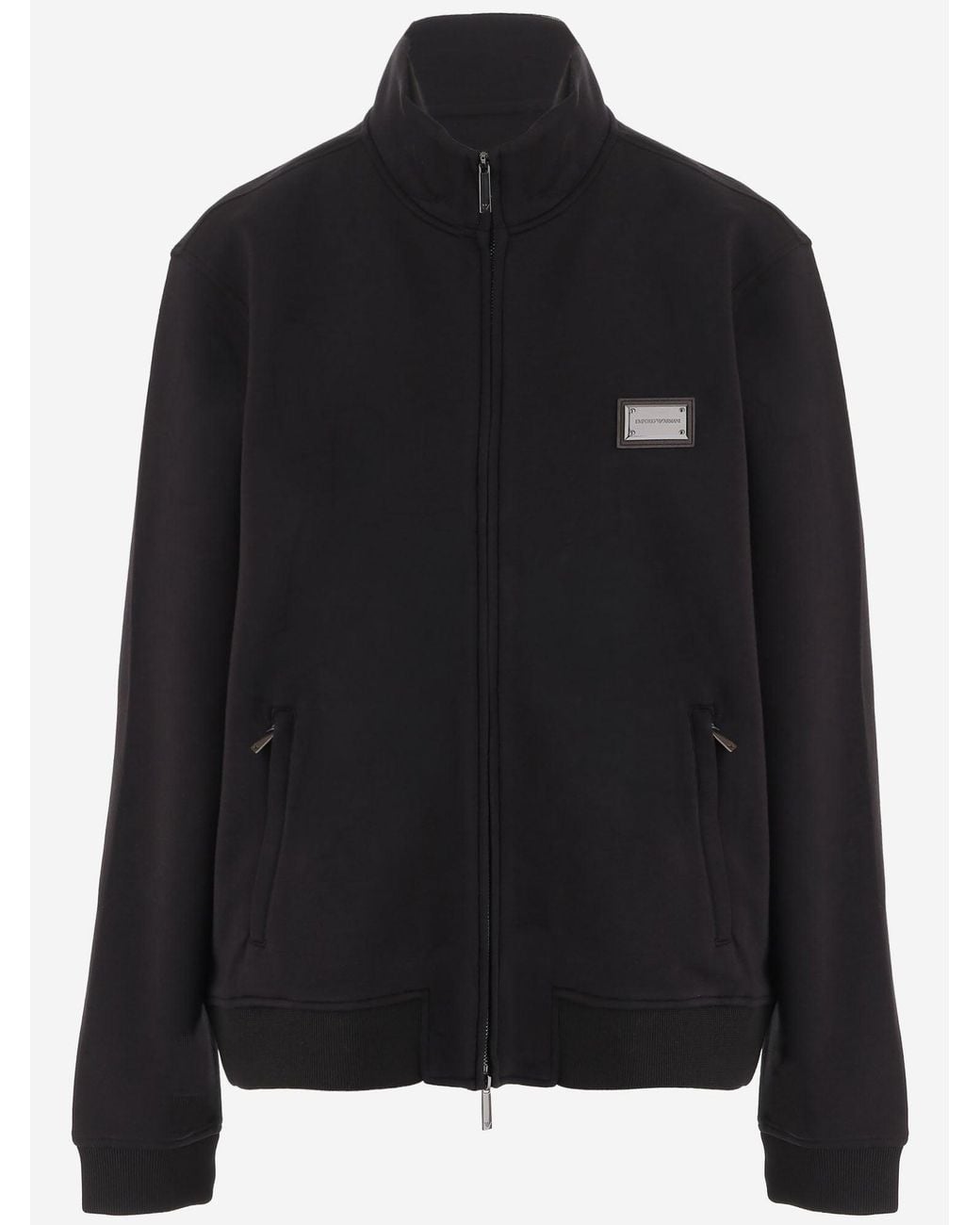 Emporio Armani Black Logo Modal Jersey Sweatshirt