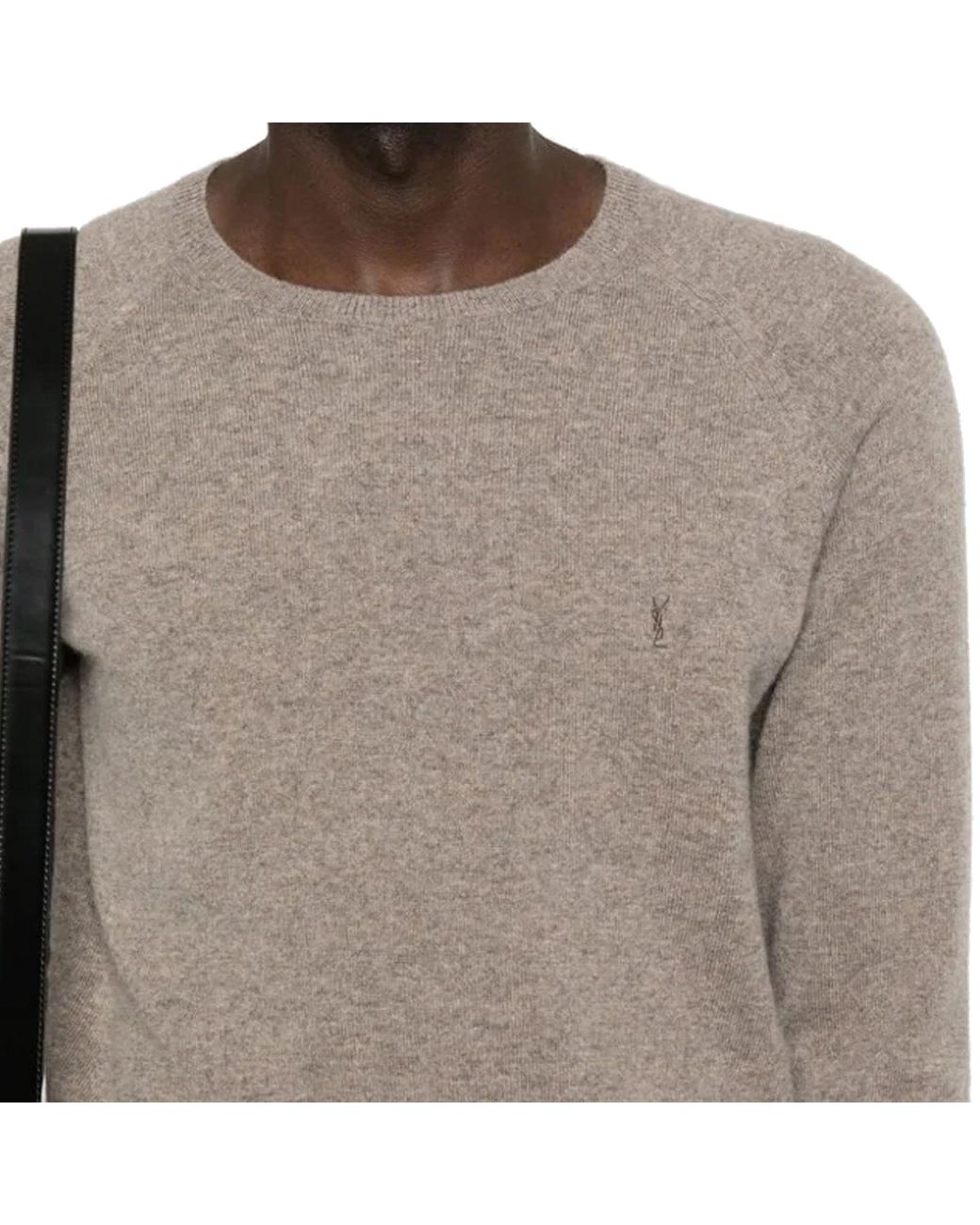 Saint Laurent Cassandre C Mere Sweater in het Brown