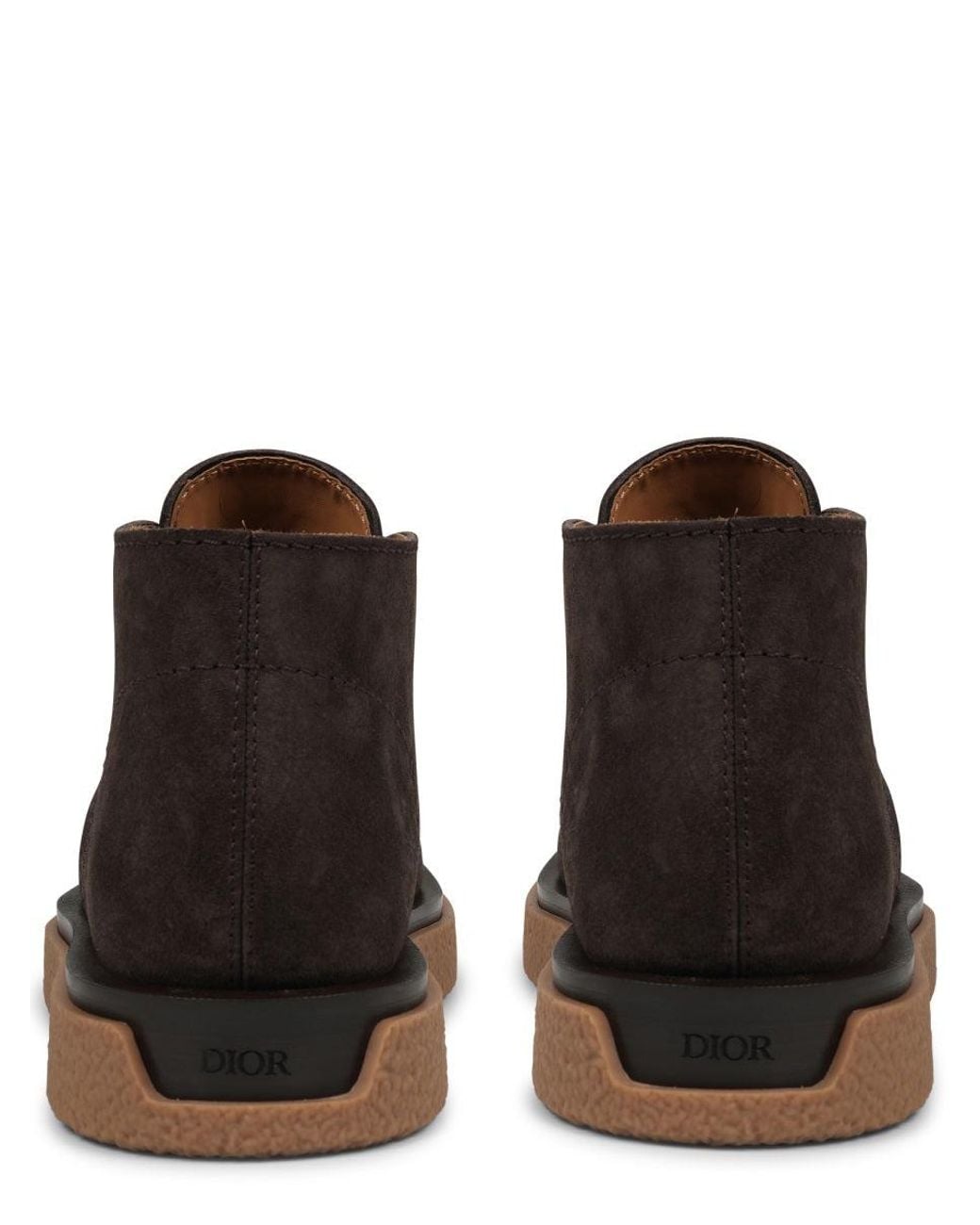 Dior Brown Boots Suede Leather for men