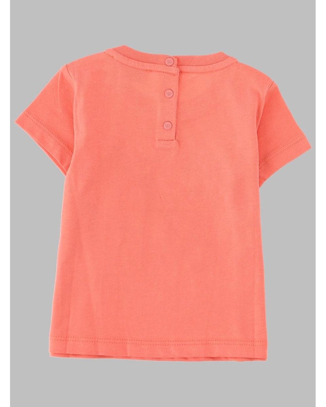 Emporio Armani Pink Girls Mini Cotton T-Shirt
