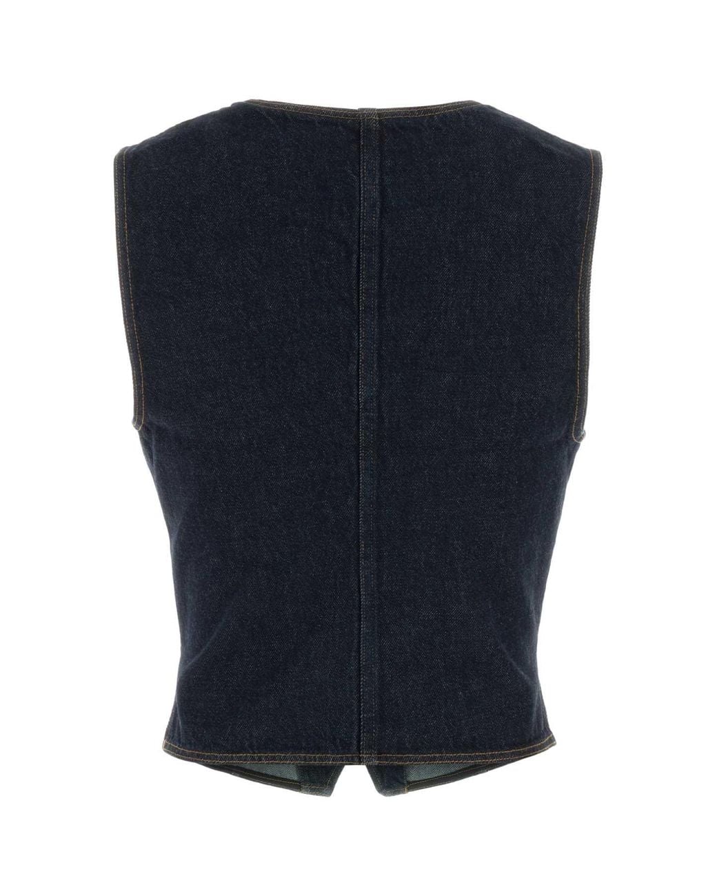 FRAME Blue The Denim Vest
