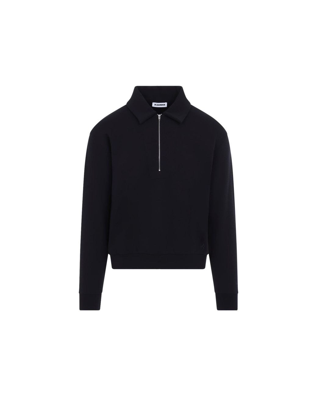 Jil Sander Blue Ink Half Zip Sweatshirt