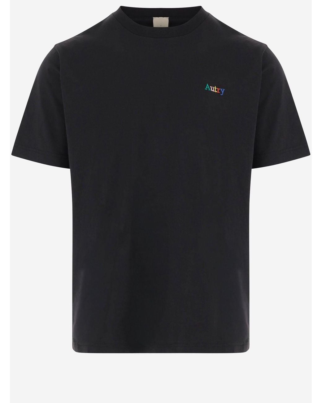 Autry Black Cotton T Shirt With Logo