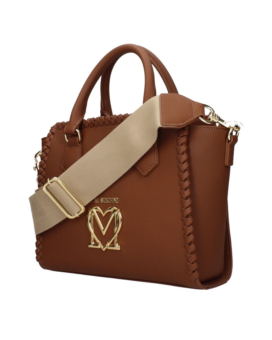 Love Moschino Brown Handbags Polyurethane/Camel