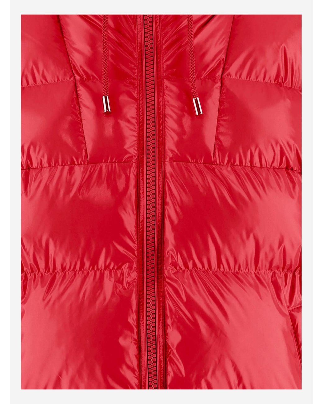 Pinko Red Nylon Padded Down Jacket