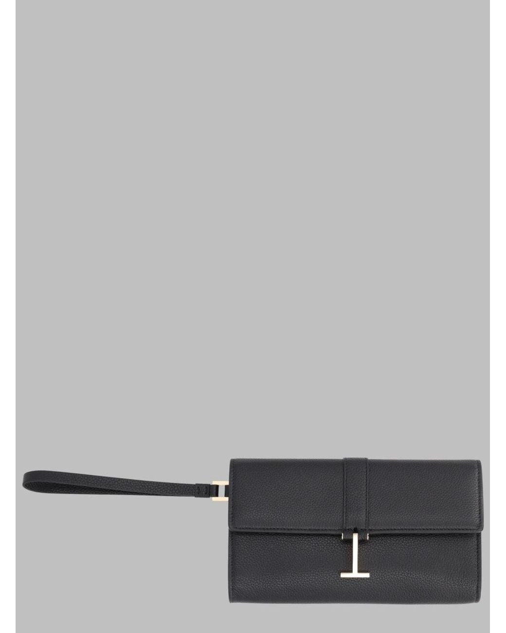 Tom Ford Gray Leather Wallet