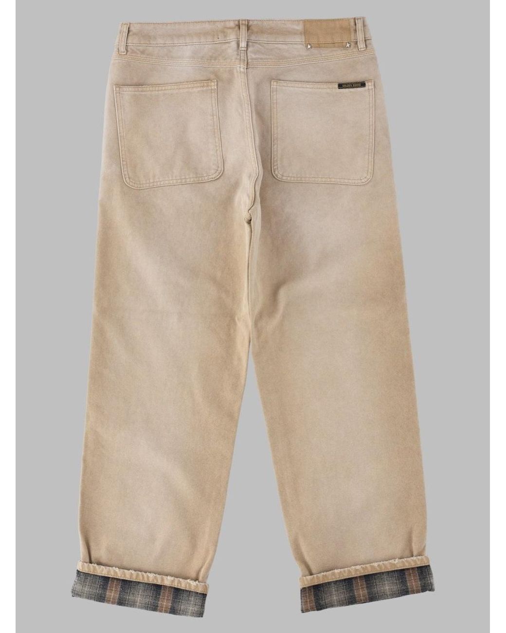 Golden Goose Deluxe Brand Natural 100% Cotton Trousers for men
