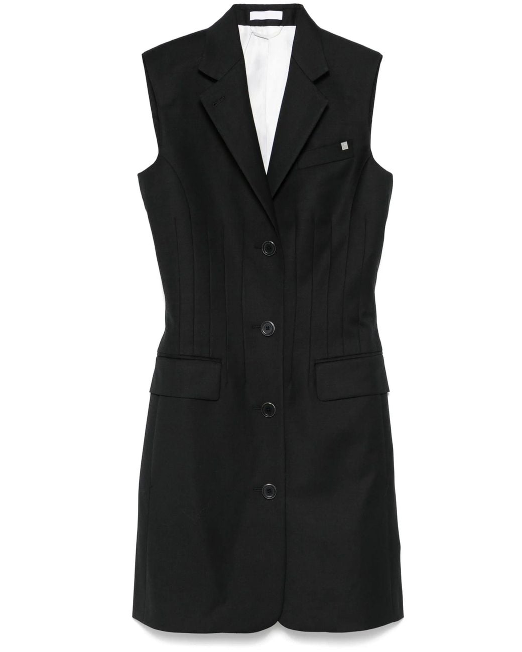 Helmut Lang Black Drtd Blzr Dress.Natu Clothing