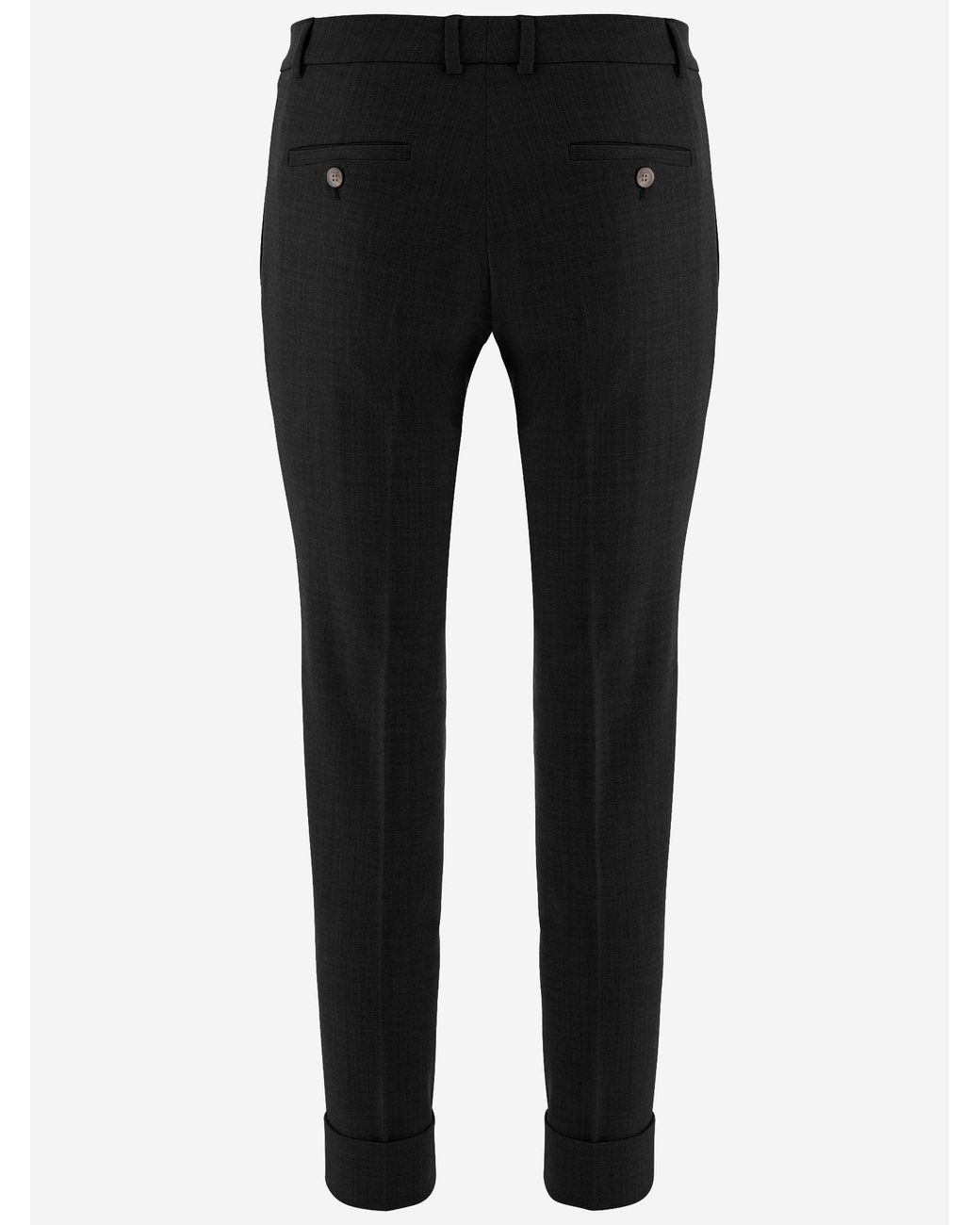 QL2 Donna Black Wool Blend Pants