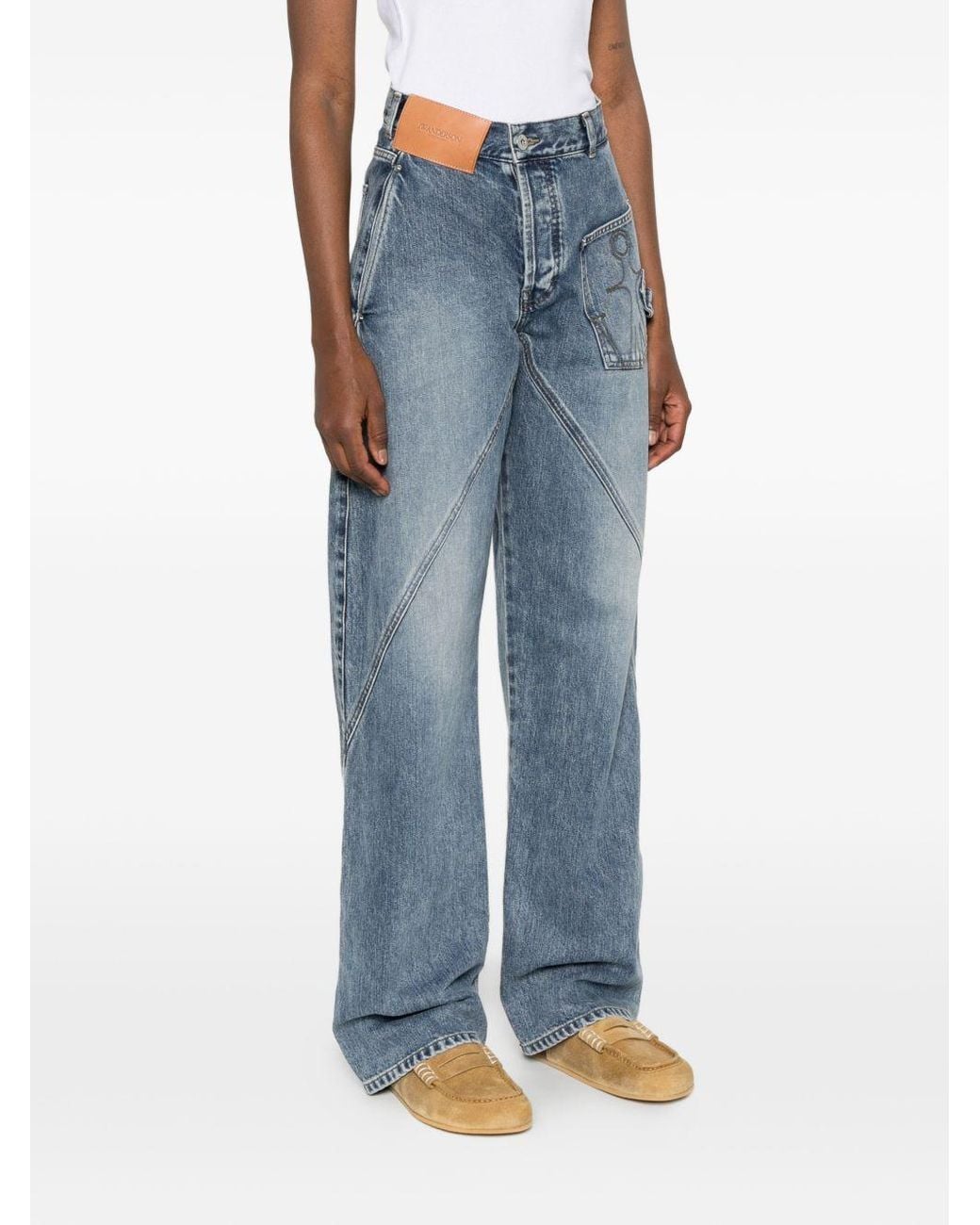 J.W. Anderson Blue Twisted Denim Jeans