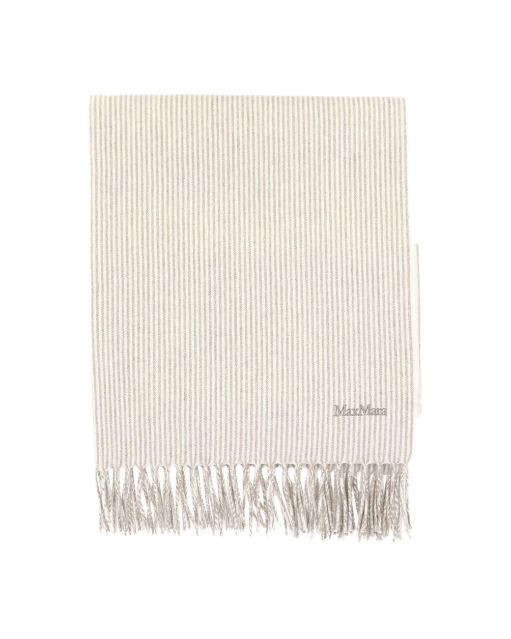 Max Mara White "Wsriga" Scarf