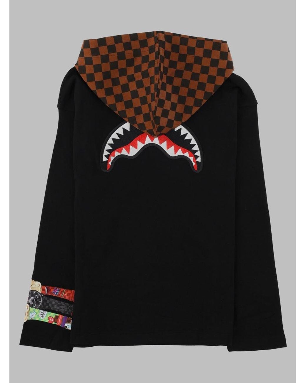 Sprayground Black What Time Is It? Long Hoodie T Shirt