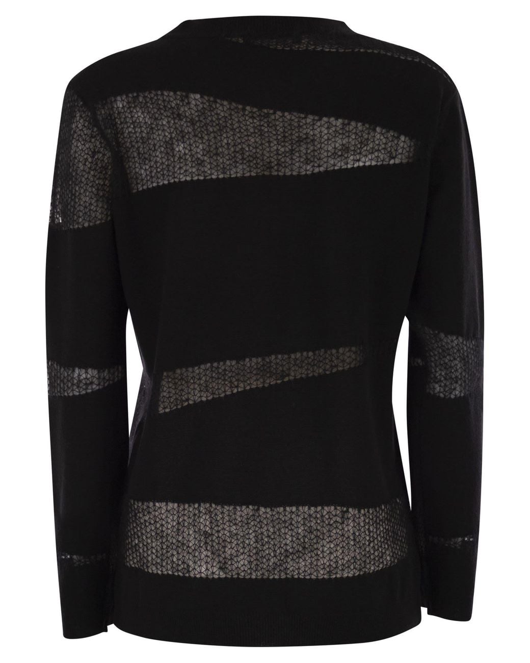 Fabiana Filippi Black Platinum Boat Neck Sweater