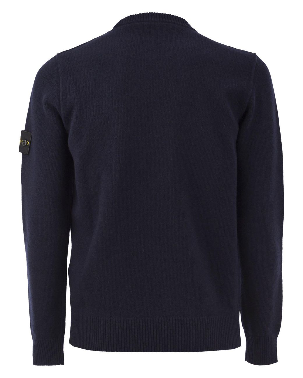 Stone Island Blue Crew-Neck Jumper With Reverse Stitch Details for men