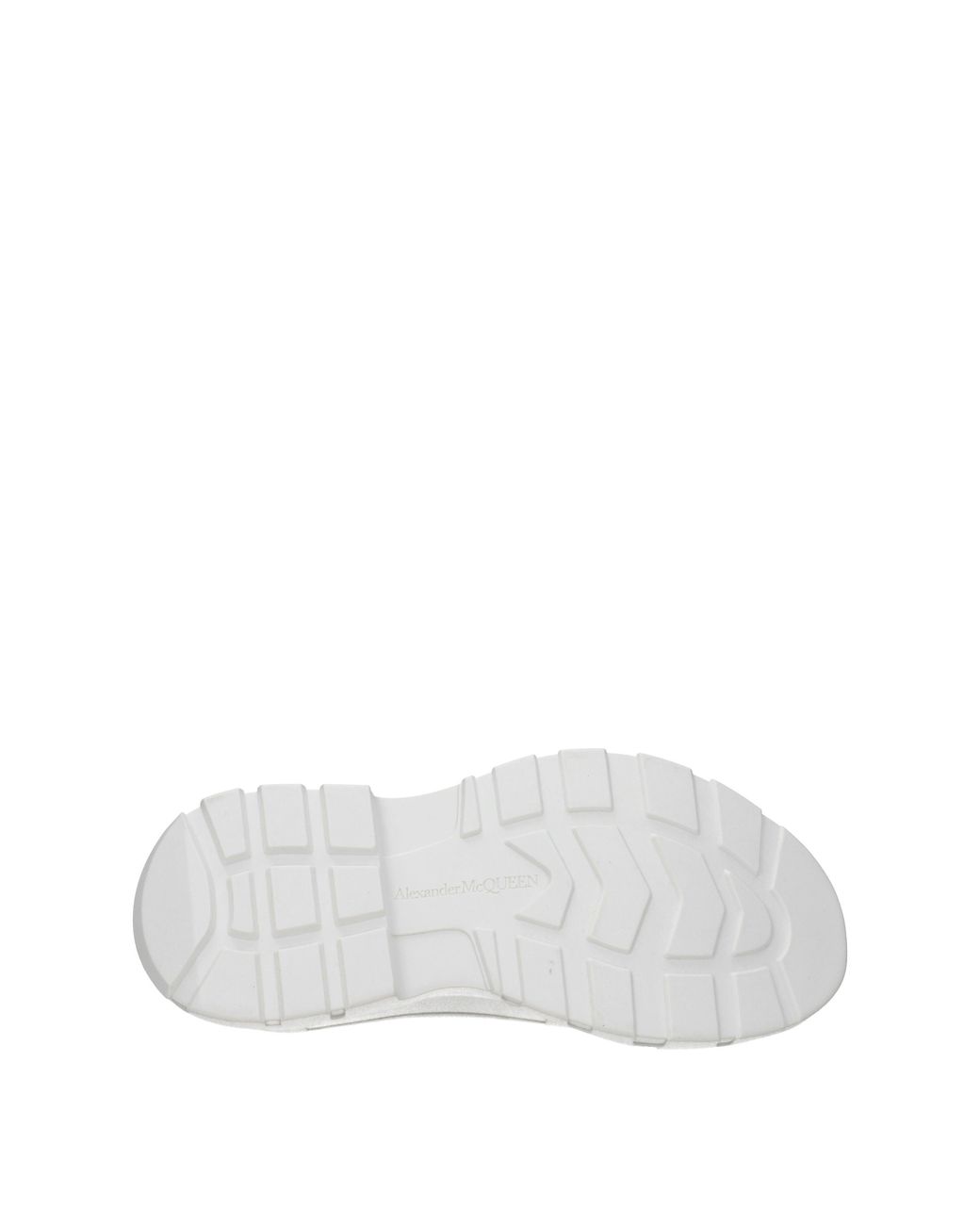 McQueen White Canvas Tread Slick Sneakers for men