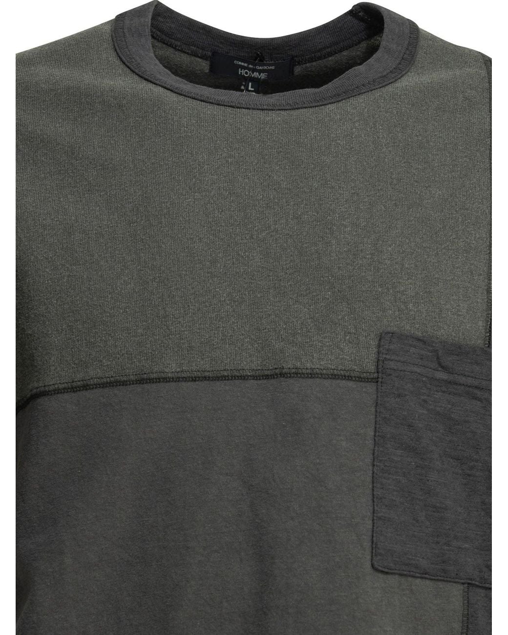 Comme des Garçons Gray Patchwork Crewneck T-Shirt