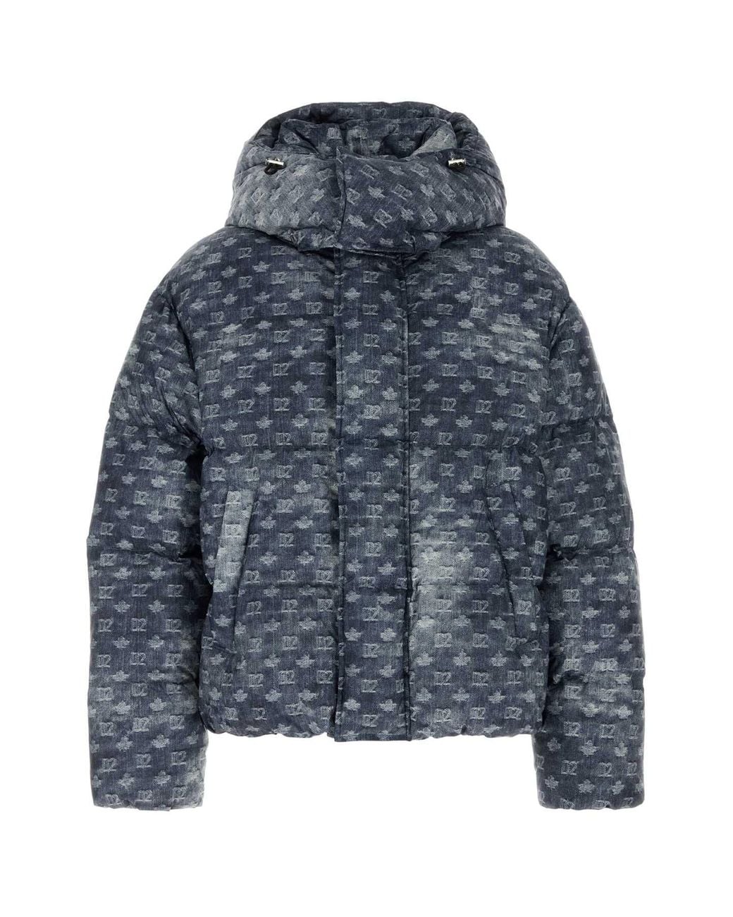 DSquared² Blue Hooded Down Jacket for men