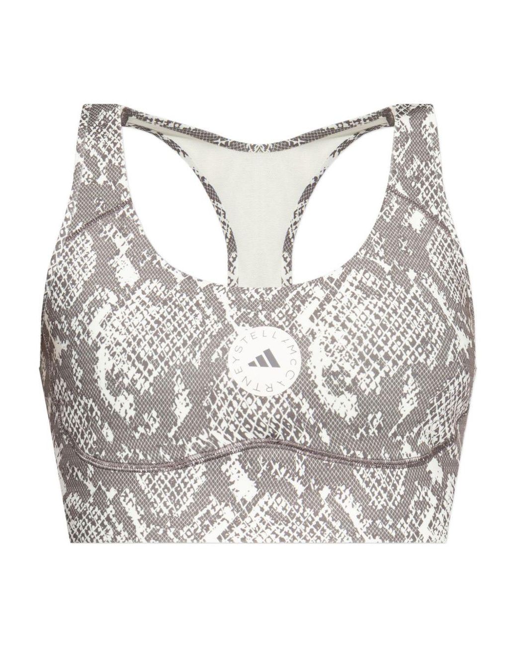 Adidas By Stella McCartney Gray Adidas By Stella Mccartney Printed Gym Bra