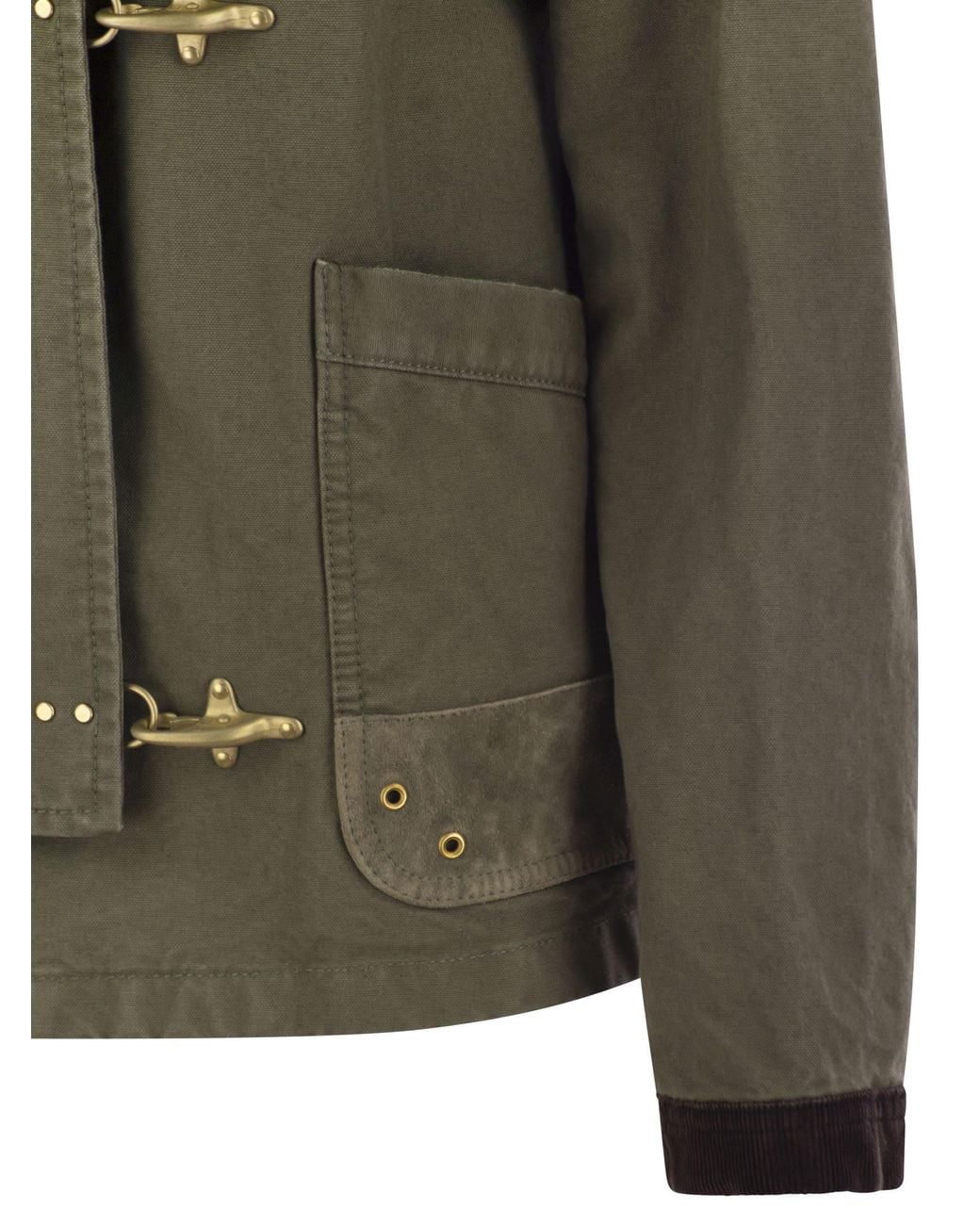 Fay Green Mini 3 Ganci Fabric Jacket