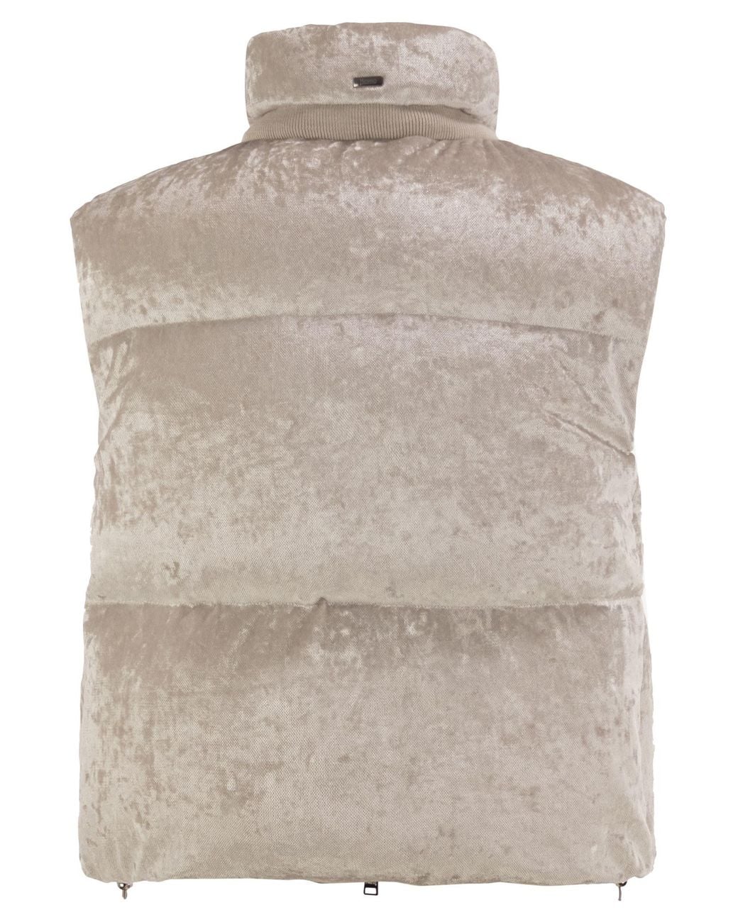 Herno Natural Velvet-Effect Padded Gilet