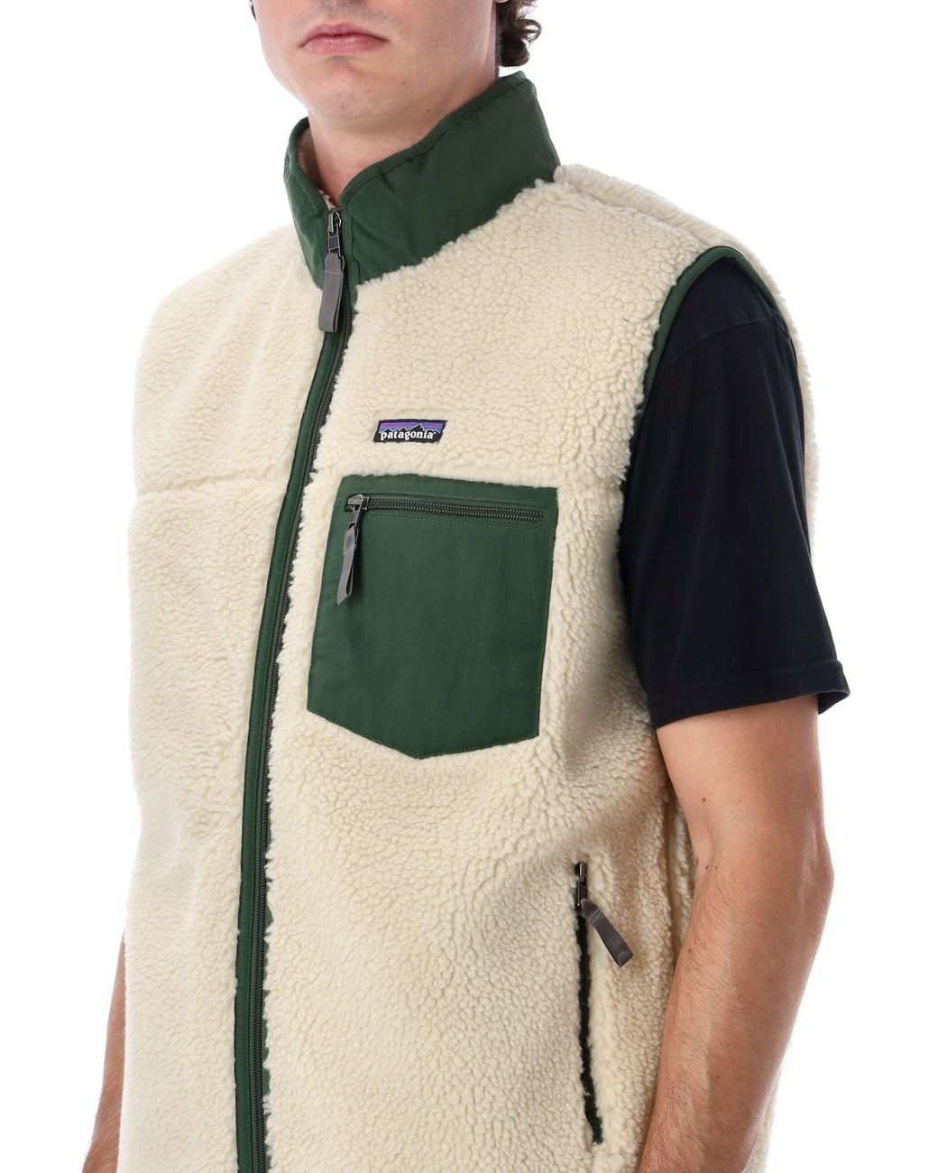 Patagonia Black Classic Retro-X Windproof Recycled Fleece Vest For