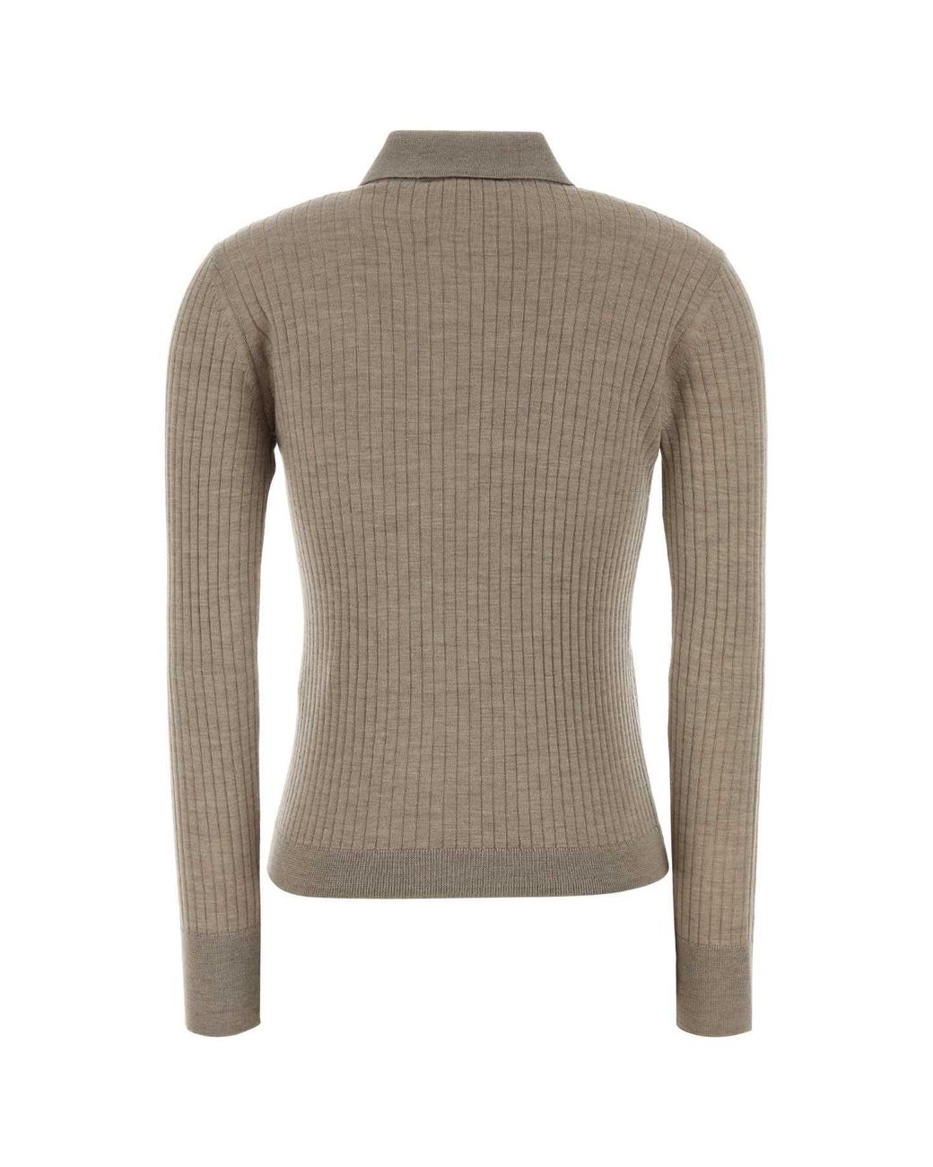 Max Mara Gray Dove Cashmere Blend Gitano Polo Shirt