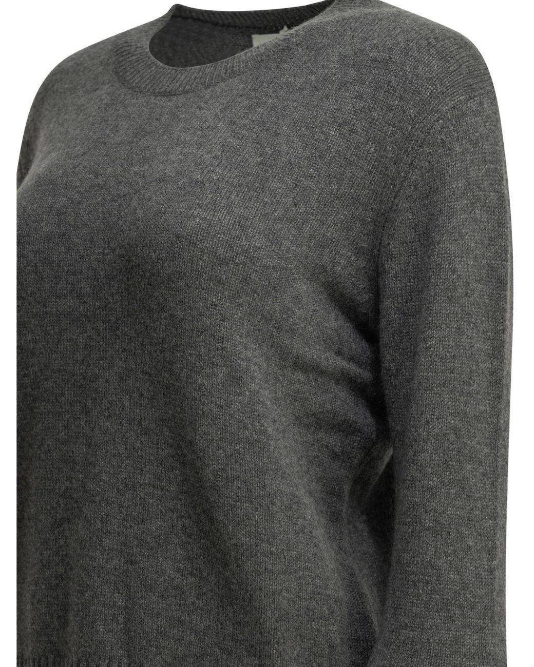Lisa Yang Gray Mable Cashmere Crewneck Sweater