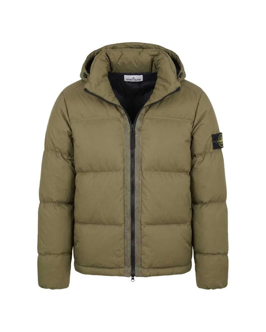 Stone Island Green Hooded Padded Jacket