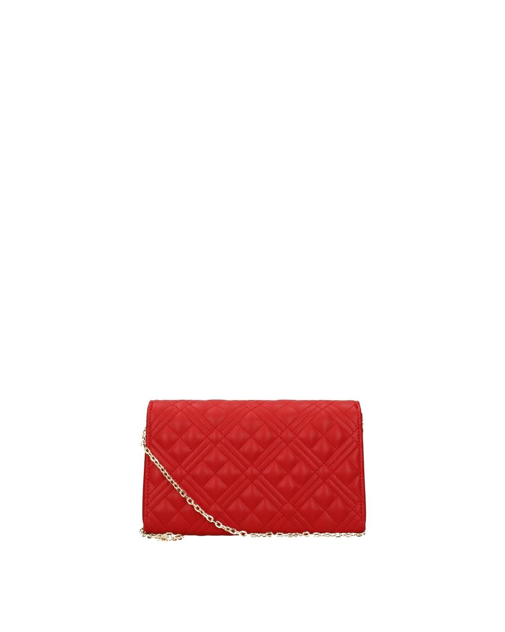 Love Moschino Red Pochette Donna Poliuretano Rosso