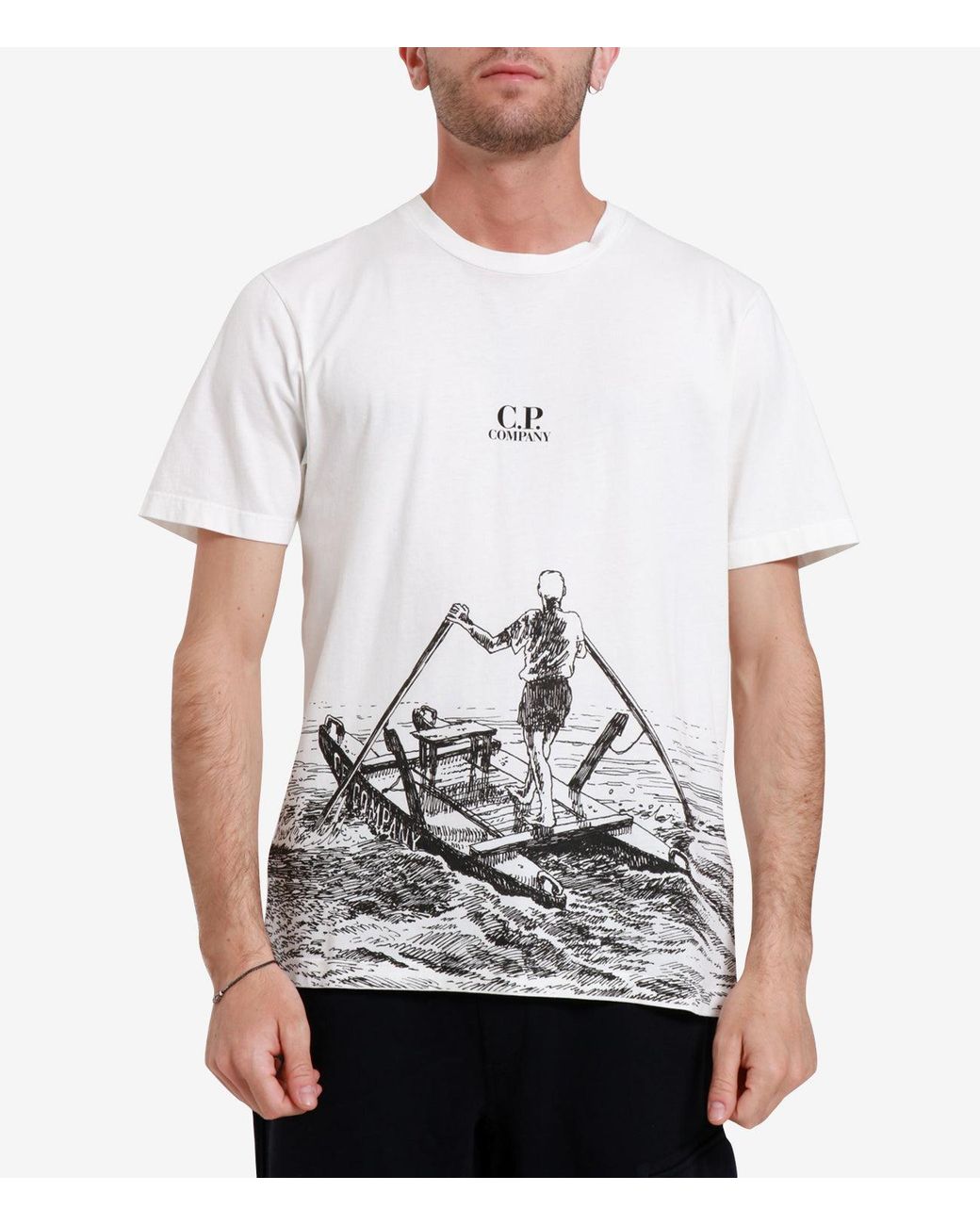 C P Company White T Shirts And Polos for men